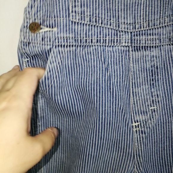 KID VINTAGE OSHKOSH Cotton Jeans Light Wash Overalls Size 18M - Picture 7 of 10